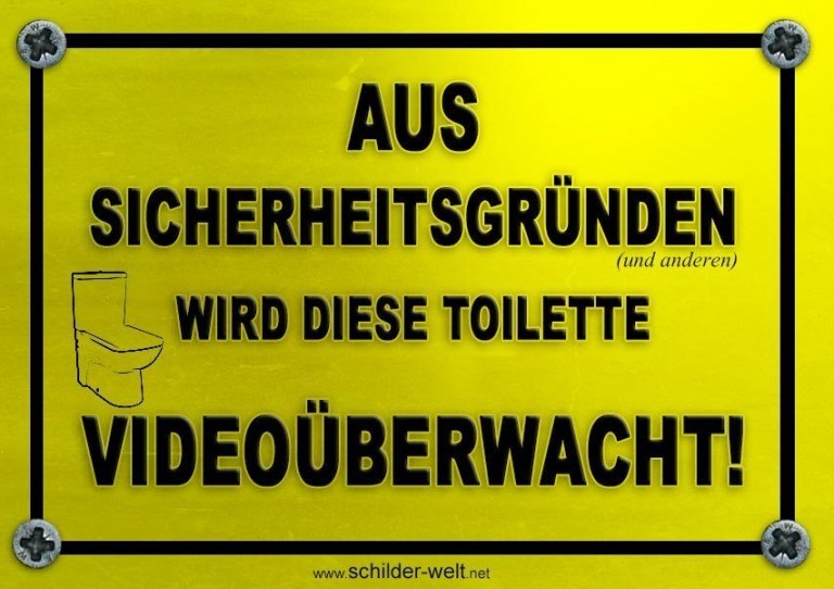 LustigeSchilderToilettevideoüberwacht JOKE FM Das Comedy Radio