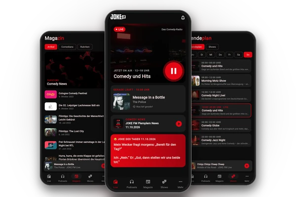 Die JOKE FM App 3.0 auf dem iPhone